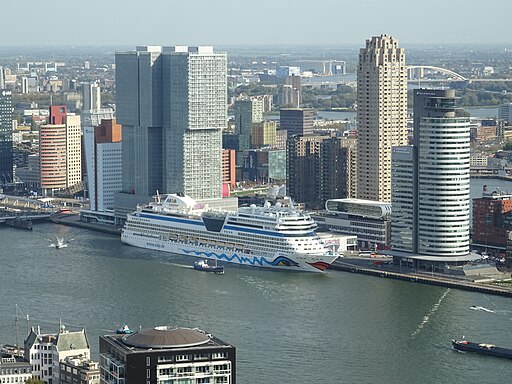 AIDAmar cruise ship at Wilhelminakade, Rotterdam (2019)
