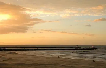 Havenhoofd at Scheveningen harbour, The Hague, Netherlands