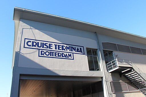 Rotterdam Cruise Terminal building on the waterfront, Rotterdam